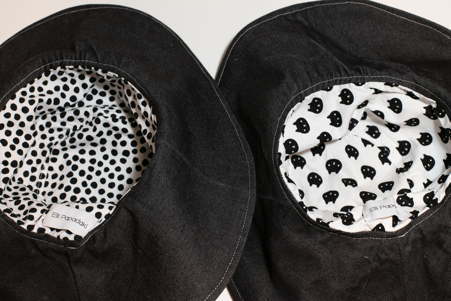 Beach hat - Black denim