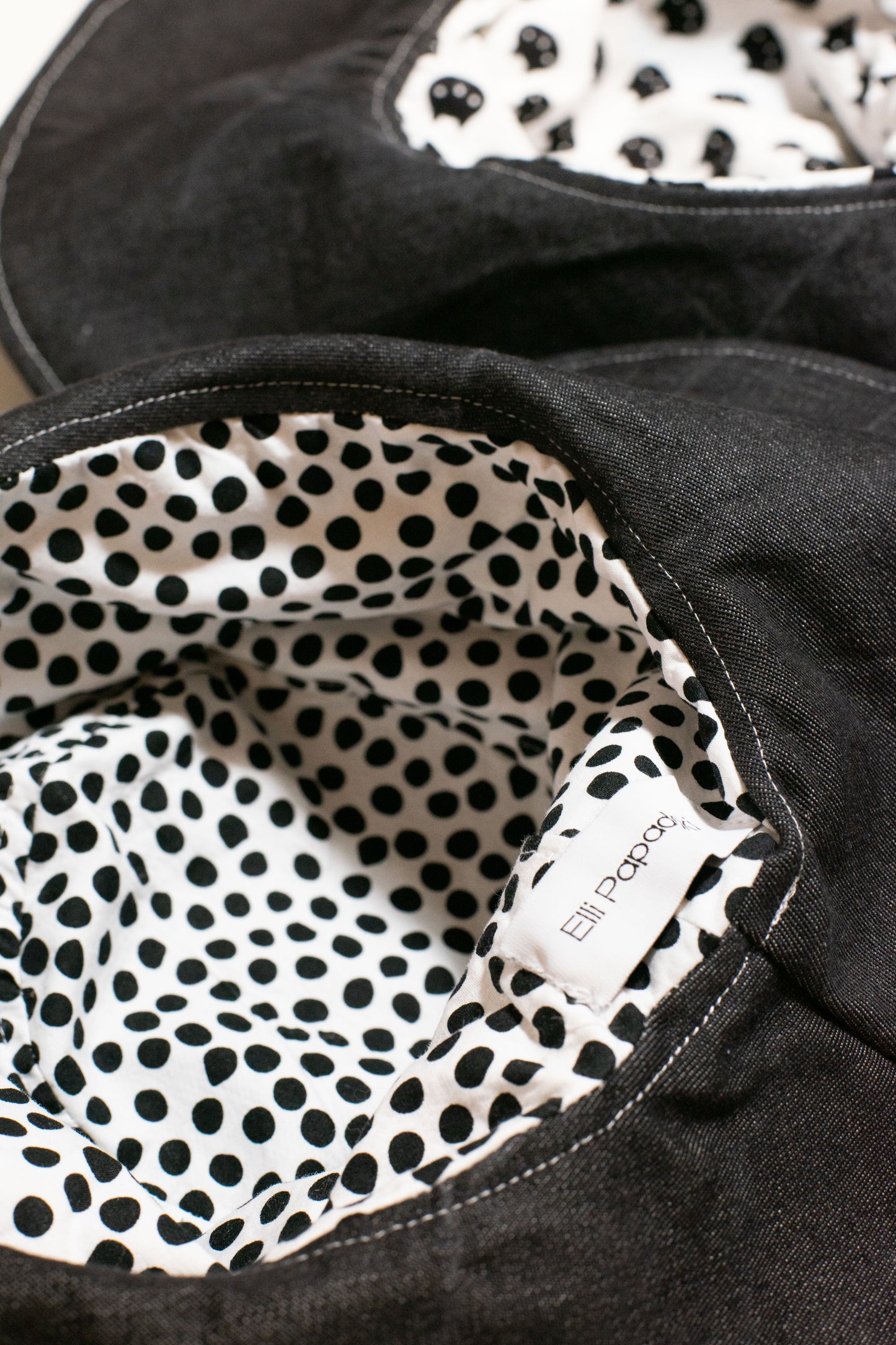 Beach hat - Black denim