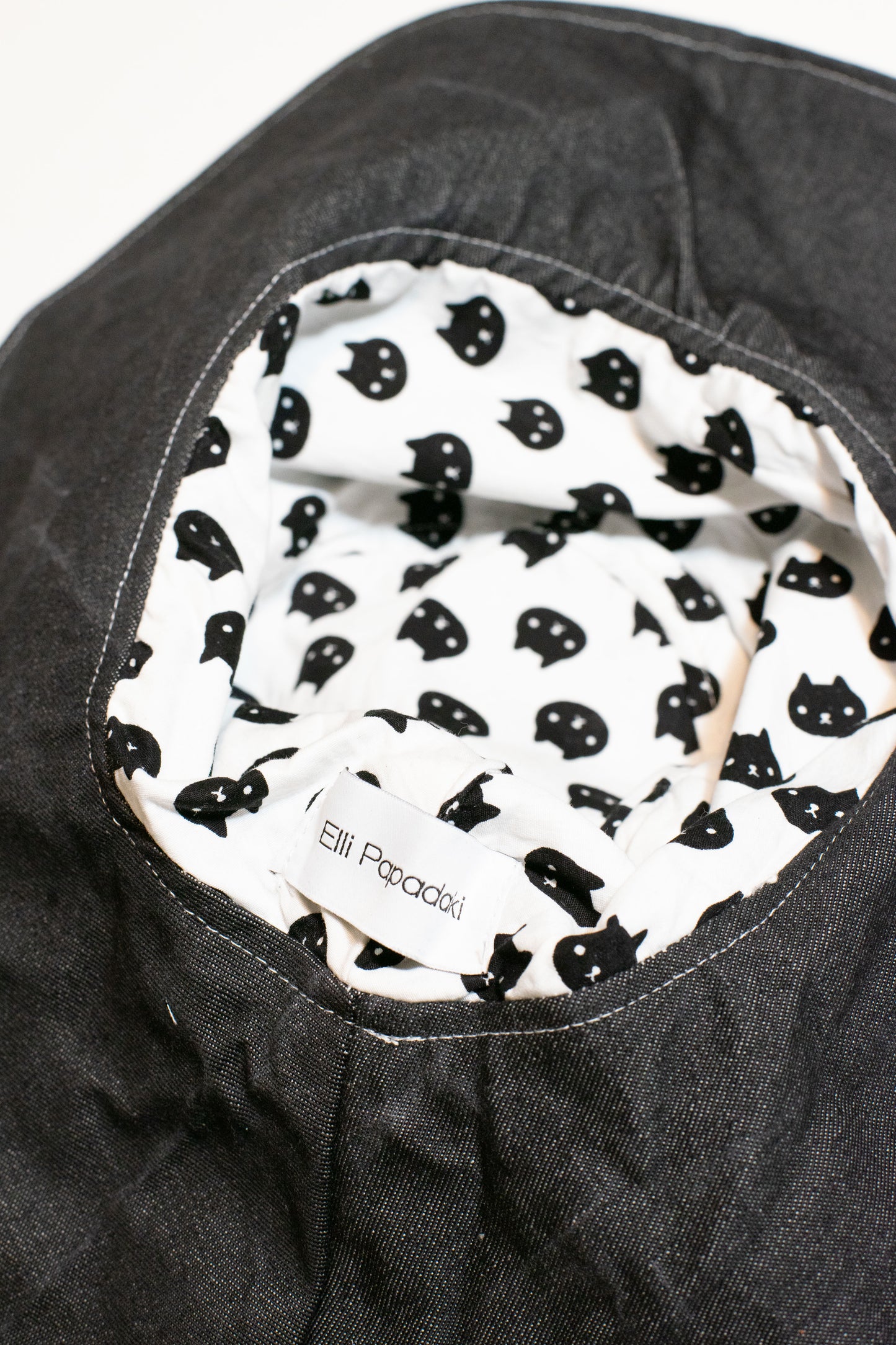 Beach hat - Black denim