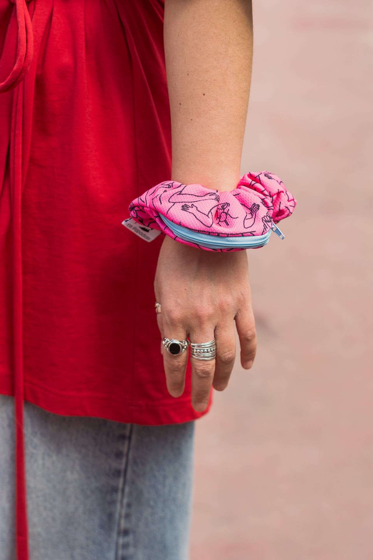 Scrunchie-Zipper BOLD Agape Fuchsia