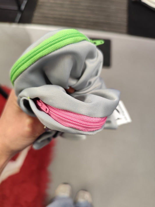 Scrunchie-Zipper Silver grey