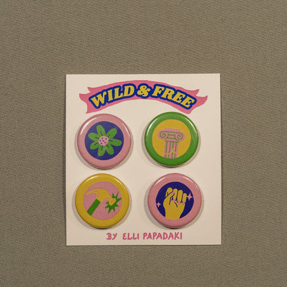 Wild+Free Round Badges