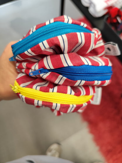 Scrunchie-Zipper With stripes