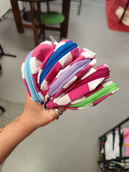 Scrunchie-Zipper With stripes
